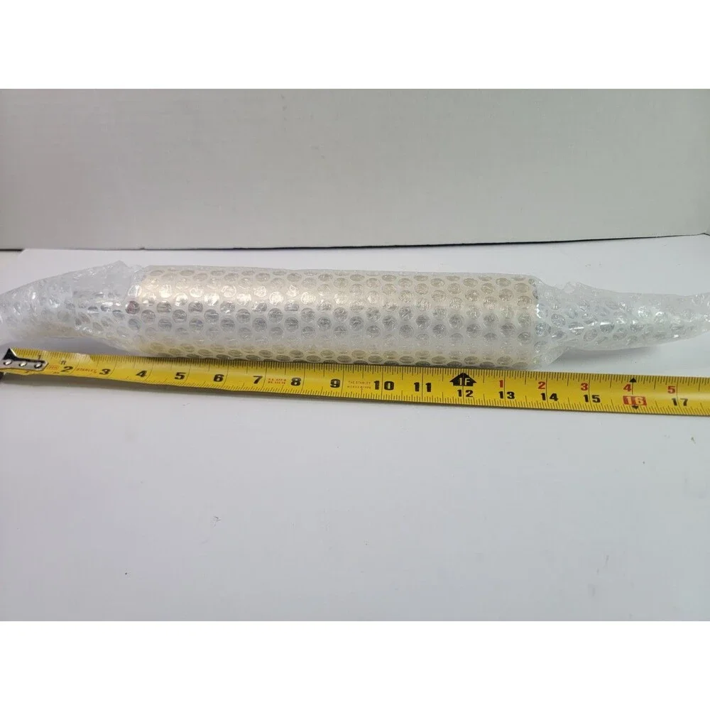 Vintage MCM Gold Anodized Aluminum Rolling Pin Chrome Handles 1950s 1960s